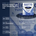 ROTULADOR GIOTTO TURBO COLOR UNICOLOR NEGRO 12 UDS  - resumen de atributos