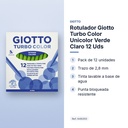 ROTULADOR GIOTTO TURBO COLOR UNICOLOR VERDE CLARO 12 UDS  - características principales