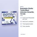 ROTULADOR GIOTTO TURBO MAXI UNICOLOR AMARILLO 12 UDS - características principales