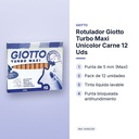 ROTULADOR GIOTTO TURBO MAXI UNICOLOR CARNE 12 UDS - características principales