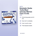 ROTULADOR GIOTTO TURBO MAXI UNICOLOR MARRON CLARO 12 UDS - características principales