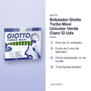 ROTULADOR GIOTTO TURBO MAXI UNICOLOR VERDE CLARO 12 UDS - características principales