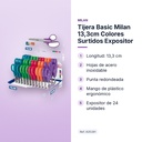 TIJERA BASIC MILAN 13,3CM COLORES SURTIDOS EXPOSITOR - características principales