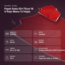 PAPEL SEDA 50×75CM 18 G ROJO MANO 13 HOJAS - resumen de atributos