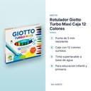 ROTULADOR GIOTTO TURBO MAXI CAJA 12 COLORES - características principales