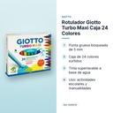 ROTULADOR GIOTTO TURBO MAXI CAJA 24 COLORES  - características principales