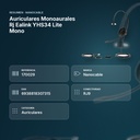 AURICULARES MONOAURALES RJ EALINK YHS34 LITE MONO - resumen de atributos