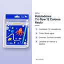 ROTULADORES TRI-FLOW 12 COLORES RAYLU - características principales