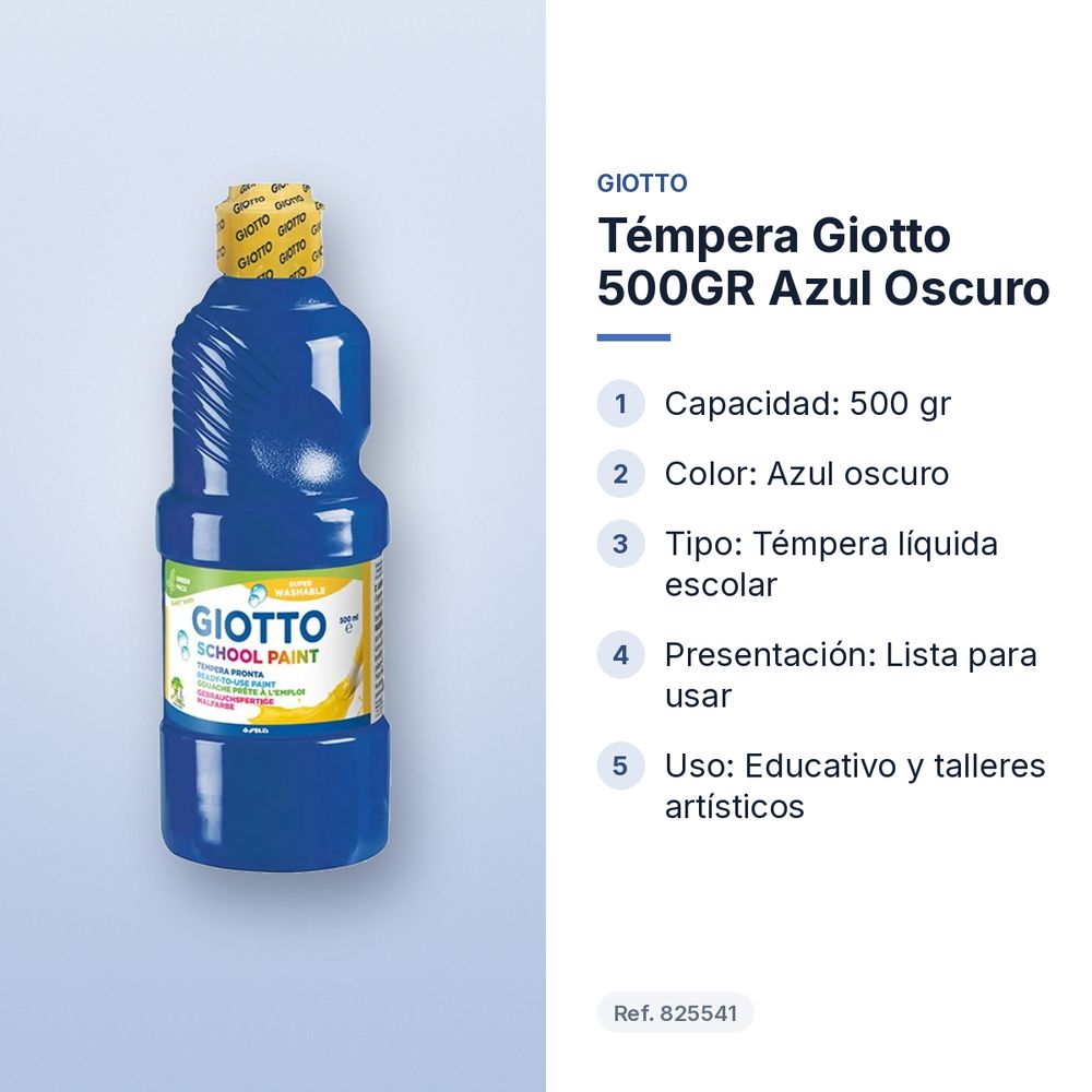TÉMPERA GIOTTO 500GR AZUL OSCURO - características principales