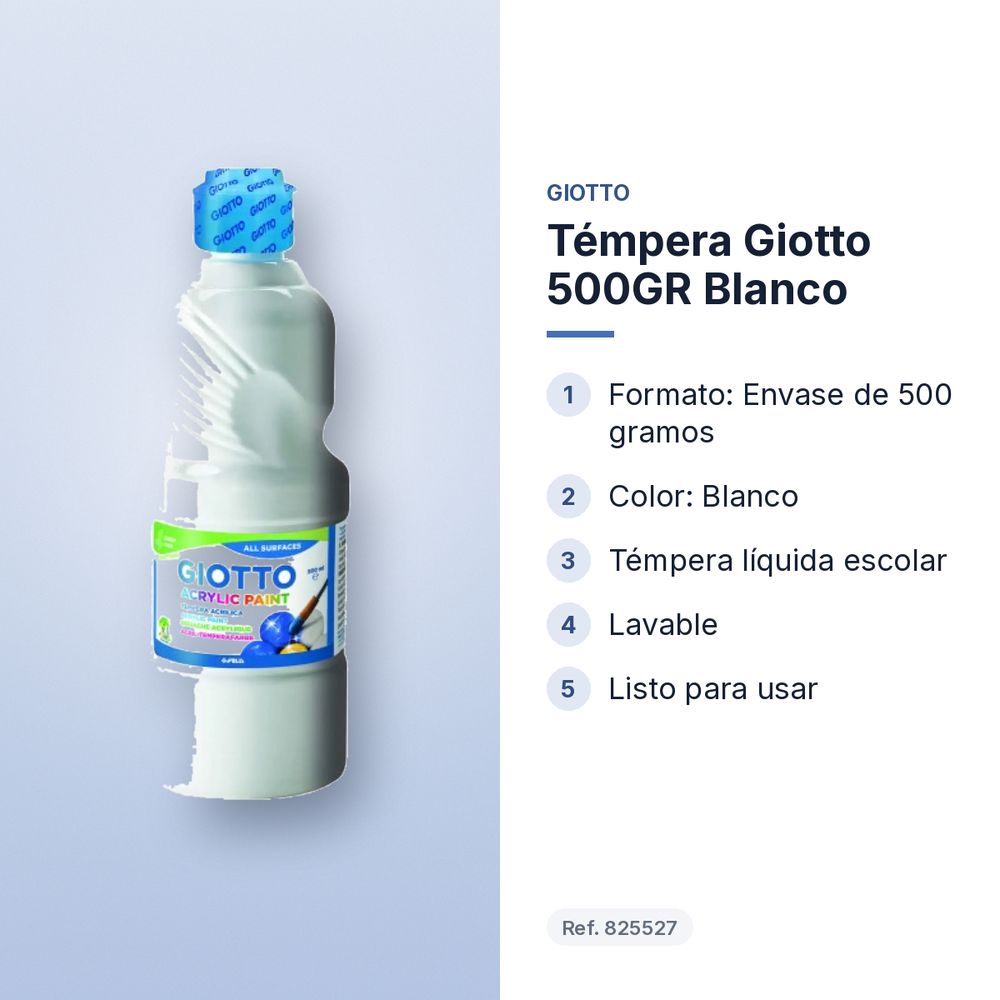 TÉMPERA GIOTTO 500GR BLANCO - características principales