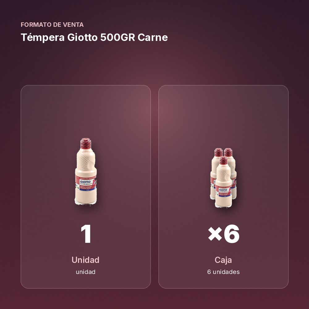 TÉMPERA GIOTTO 500GR CARNE - formato de venta: caja de 6