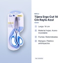TIJERA ERGO CUT 14 CM RAYLU AZUL - características principales