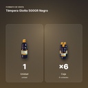 TÉMPERA GIOTTO 500GR NEGRO - formato de venta: caja de 6