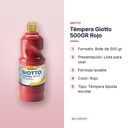 TÉMPERA GIOTTO 500GR ROJO - características principales