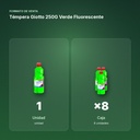 TÉMPERA GIOTTO 250G VERDE FLUORESCENTE  - formato de venta: caja de 8