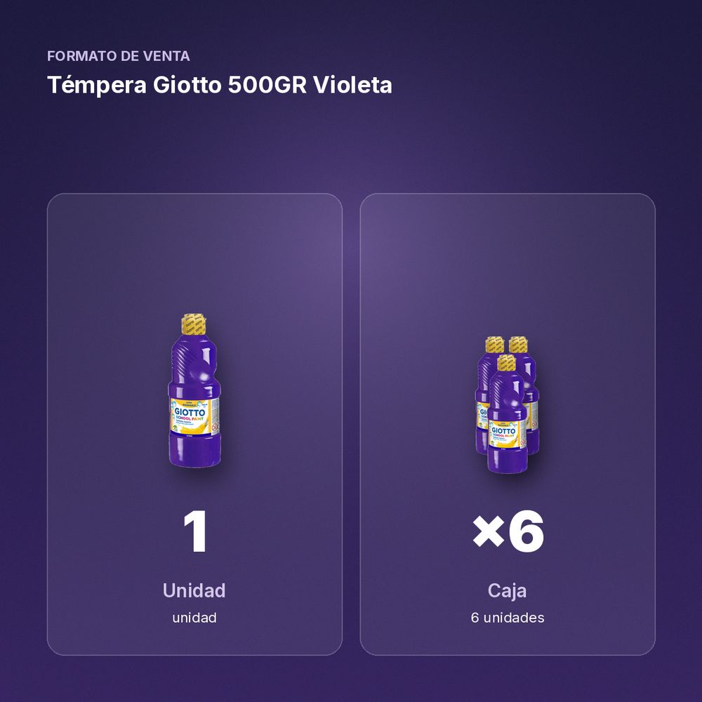 TÉMPERA GIOTTO 500GR VIOLETA - formato de venta: caja de 6