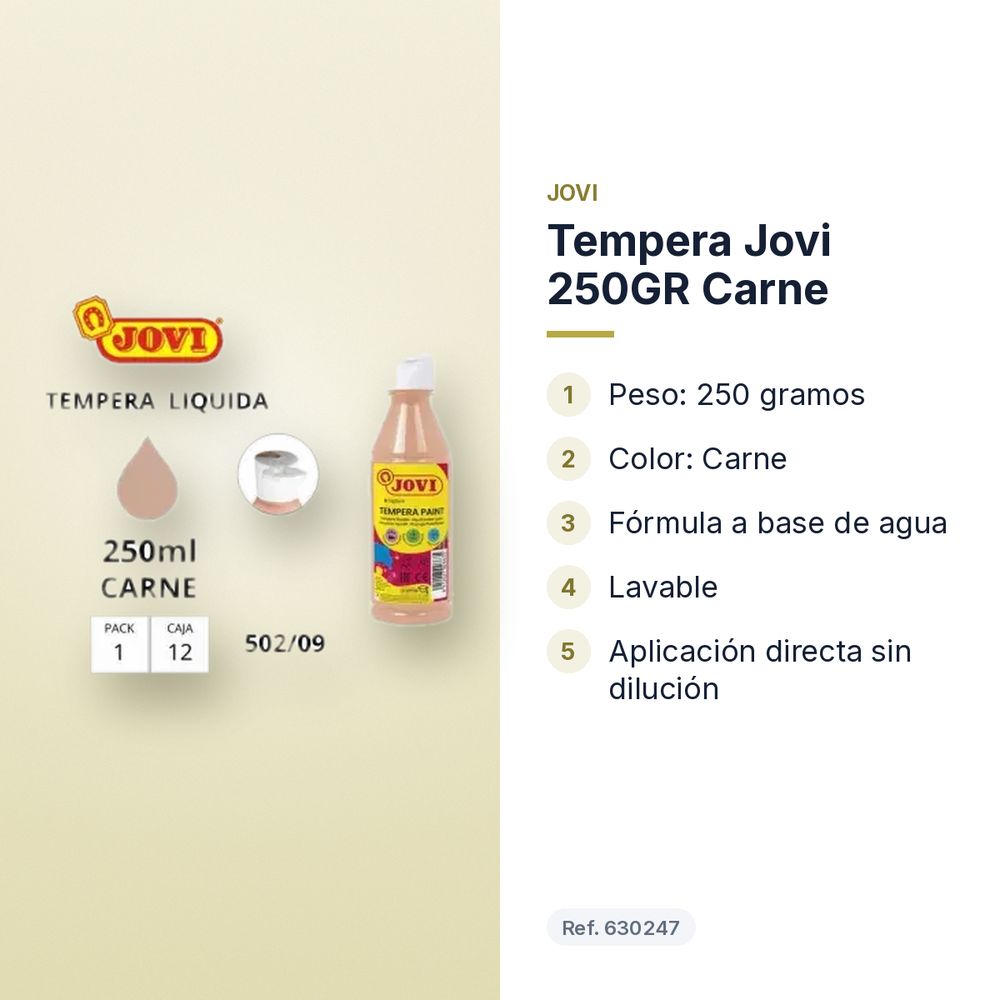 TEMPERA JOVI 250GR CARNE - características principales