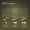 TEMPERA JOVI 250GR NEGRO  - formato de venta: paquete de 6, caja de 12