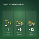 TEMPERA JOVI 250GR VERDE MEDIO  - formato de venta: paquete de 6, caja de 12