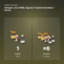 TÉMPERA JOVI 35ML CAJA DE 7 COLORES SURTIDOS + PINCEL - formato de venta: paquete de 6