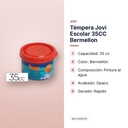 TÉMPERA JOVI ESCOLAR 35CC BERMELLON - características principales
