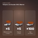 TÉMPERA JOVI ESCOLAR 35CC MARRON - formato de venta: paquete de 5, caja de 100