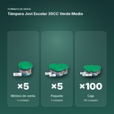 TÉMPERA JOVI ESCOLAR 35CC VERDE MEDIO - formato de venta: paquete de 5, caja de 100