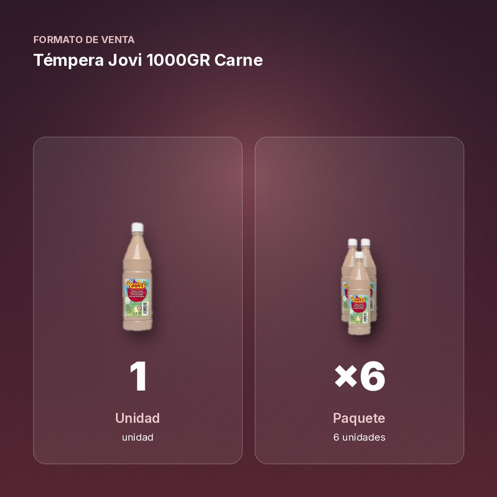 TÉMPERA JOVI 1000GR CARNE - formato de venta: paquete de 6