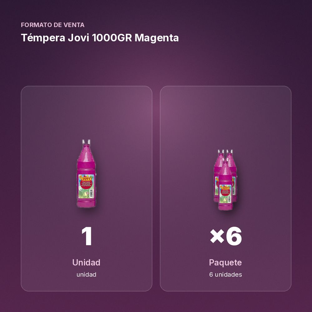 TÉMPERA JOVI 1000GR MAGENTA - formato de venta: paquete de 6