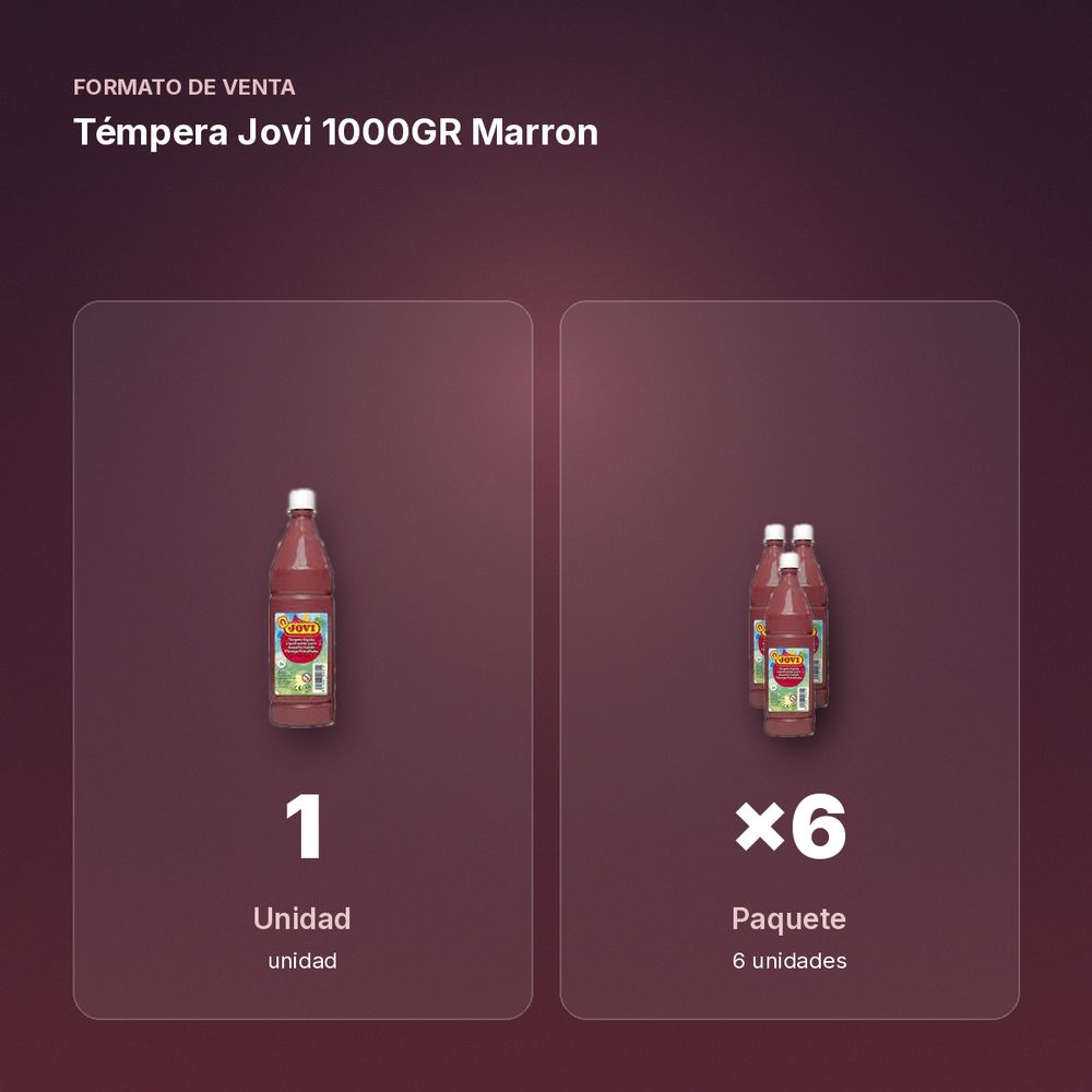 TÉMPERA JOVI 1000GR MARRON - formato de venta: paquete de 6