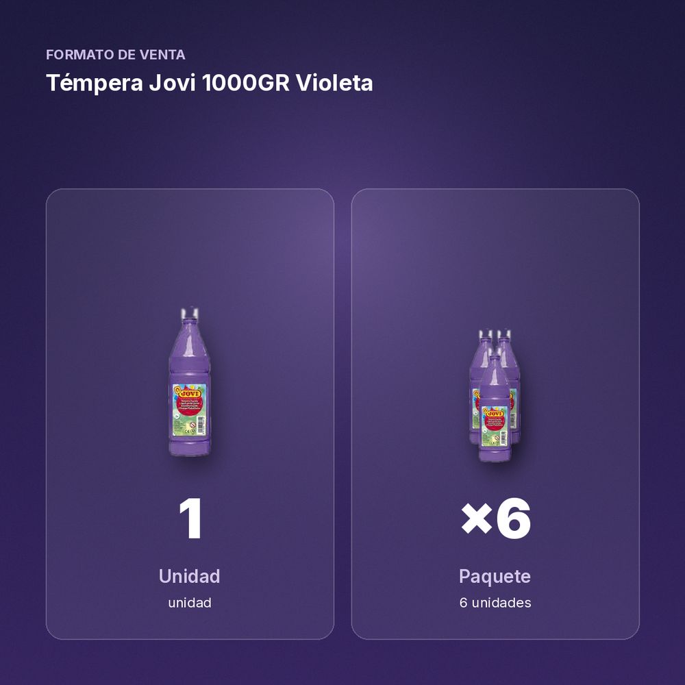 TÉMPERA JOVI 1000GR VIOLETA - formato de venta: paquete de 6