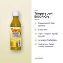 TÉMPERA JOVI 500GR ORO - características principales