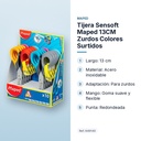 TIJERA SENSOFT MAPED 13CM ZURDOS COLORES SURTIDOS - características principales