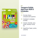 TEMPERA SOLIDA APLI FLUOR 6GR 6 UNIDADES - características principales