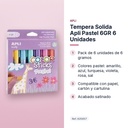 TEMPERA SOLIDA APLI PASTEL 6GR 6 UNIDADES - características principales