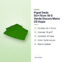 PAPEL SEDA 50×75CM 18 G VERDE OSCURO MANO 25 HOJAS - características principales