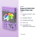 PAPEL A3 80G 500 HOJAS COLOR LILA - características principales