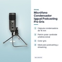 MICRÓFONO CONDENSADOR IGGUAL PODCASTING PRO GRIS - características principales