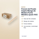PUNZON DE PICADO INSPIRO MANGO DE MADERA PUNTA METÁLICA (PACK 100) - características principales