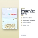 CASCABELES COLOR ORO 12 MM (BOLSA 20 UDS) - características principales