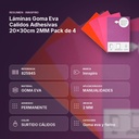 LÁMINAS GOMA EVA CALIDOS ADHESIVAS 20×30CM 2MM PACK DE 4 - resumen de atributos