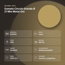 GOMETS CÍRCULO GRANDE Ø 21 MM METAL ORO - resumen de atributos