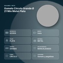 GOMETS CÍRCULO GRANDE Ø 21 MM METAL PLATA - resumen de atributos