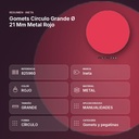 GOMETS CÍRCULO GRANDE Ø 21 MM METAL ROJO - resumen de atributos