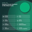 GOMETS CÍRCULO GRANDE Ø 21 MM METAL VERDE - resumen de atributos