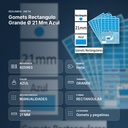 GOMETS RECTANGULO GRANDE Ø 21 MM AZUL - resumen de atributos