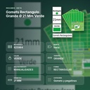 GOMETS RECTANGULO GRANDE Ø 21 MM VERDE - resumen de atributos