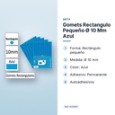 GOMETS RECTANGULO PEQUEÑO Ø 10 MM AZUL - características principales