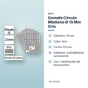 GOMETS CIRCULO MEDIANO Ø 15 MM GRIS - características principales