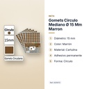 GOMETS CIRCULO MEDIANO Ø 15 MM MARRON - características principales